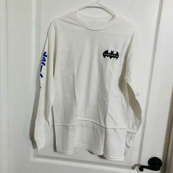 New Goat Crew x Batman‎ Batman The World Japan Long Sleeve T-Shirt White Medium - Picture 1 of 6